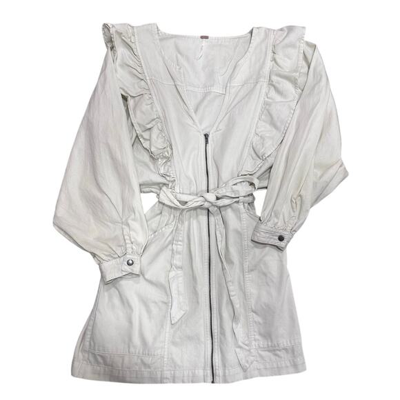 Free People Imogene Mini Dress in Ecru - Picture 4 of 7